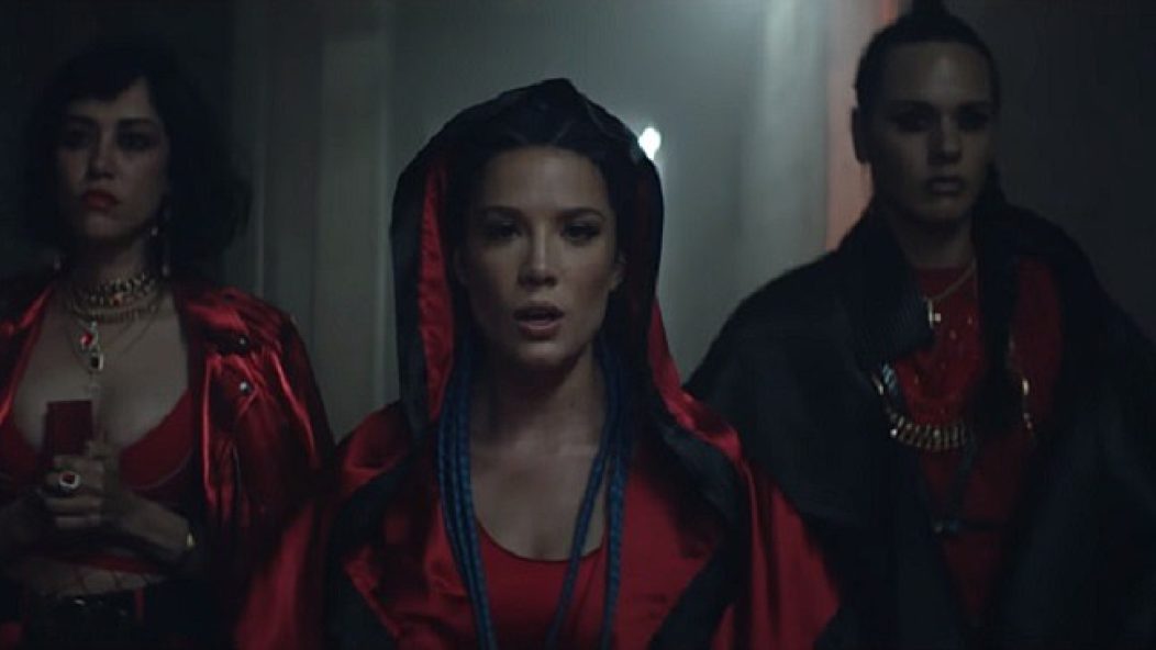 Halsey in "Strangers" music video