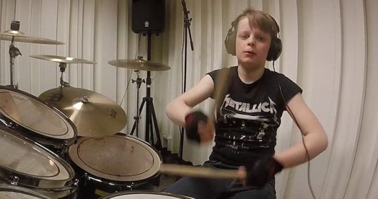 Kid drummer plays Metallica discography