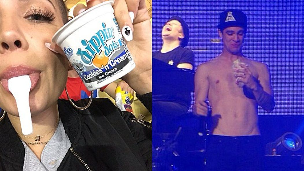 Find out what musicians such as Brendon Urie, Halsey and more like to eat.