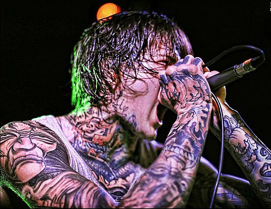 Mitch Lucker of American extreme metal band Suicide Silence during a  Fotografía de noticias  Getty Images