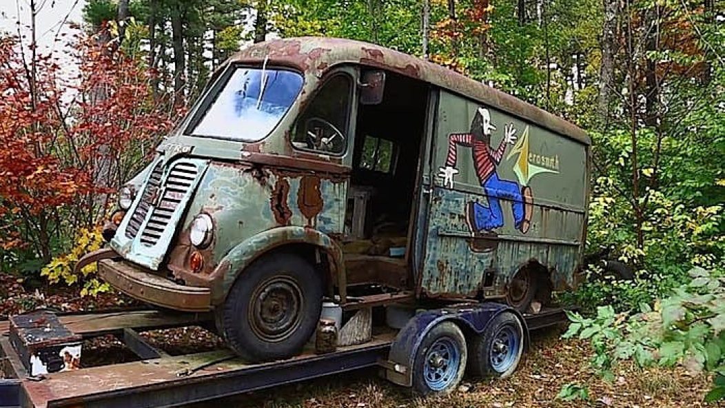Aerosmith van in woods