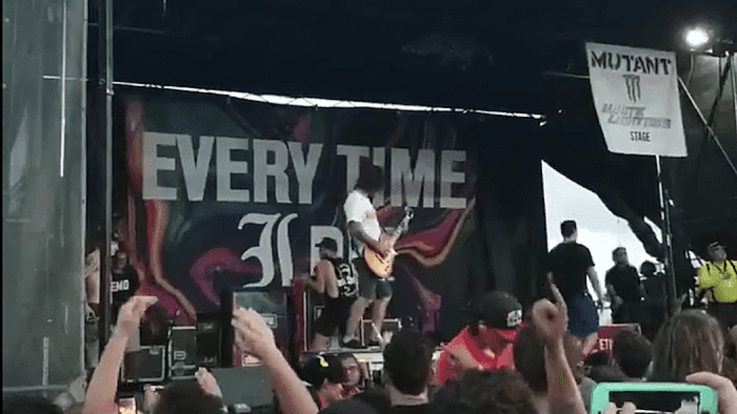 Jordan Buckley of Every Time I Die was determined to be the last performer at Vans Warped Tour forever.