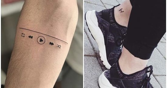 tiny music tattoos