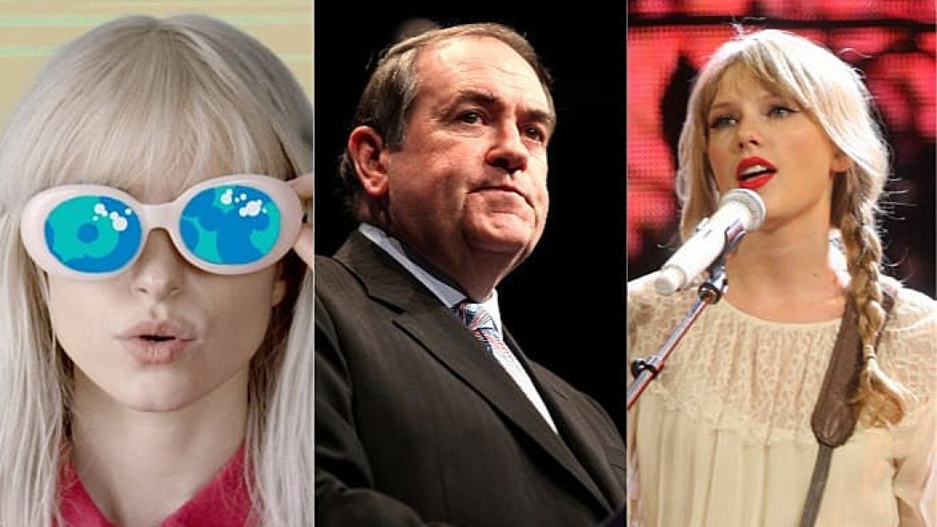 Hayley Williams, Taylor Swift and Mike Huckabee