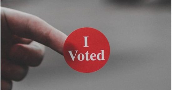 I voted sticker, election, ballot