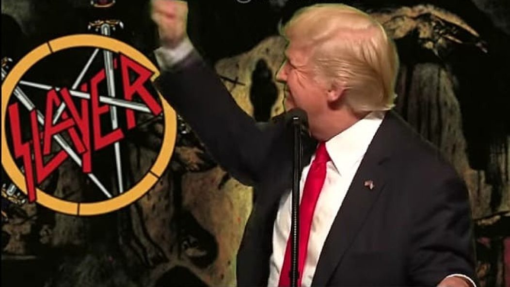 Trump sings Slayer's "Raining Blood"