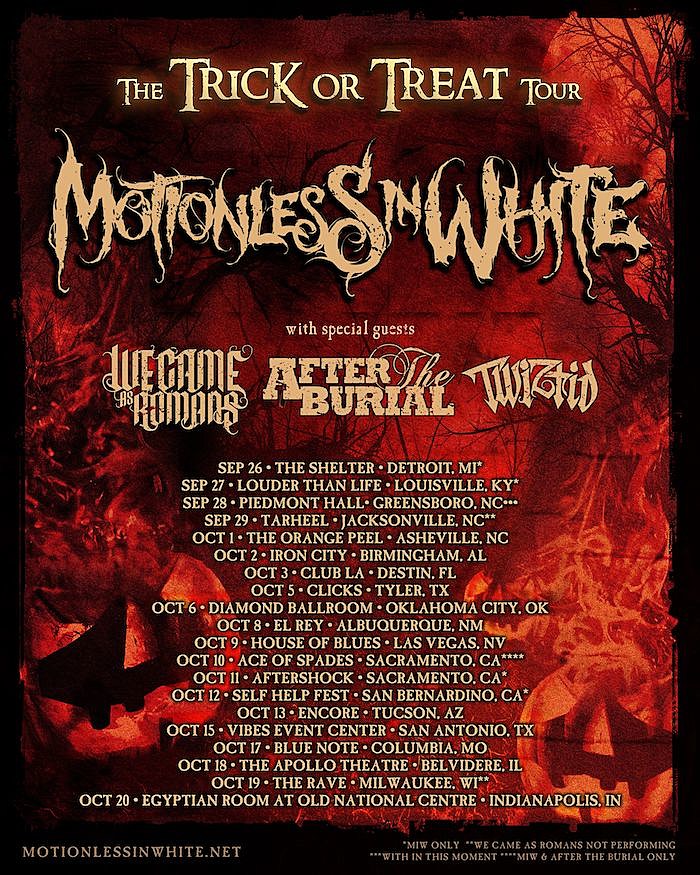 motionless in white tour poster