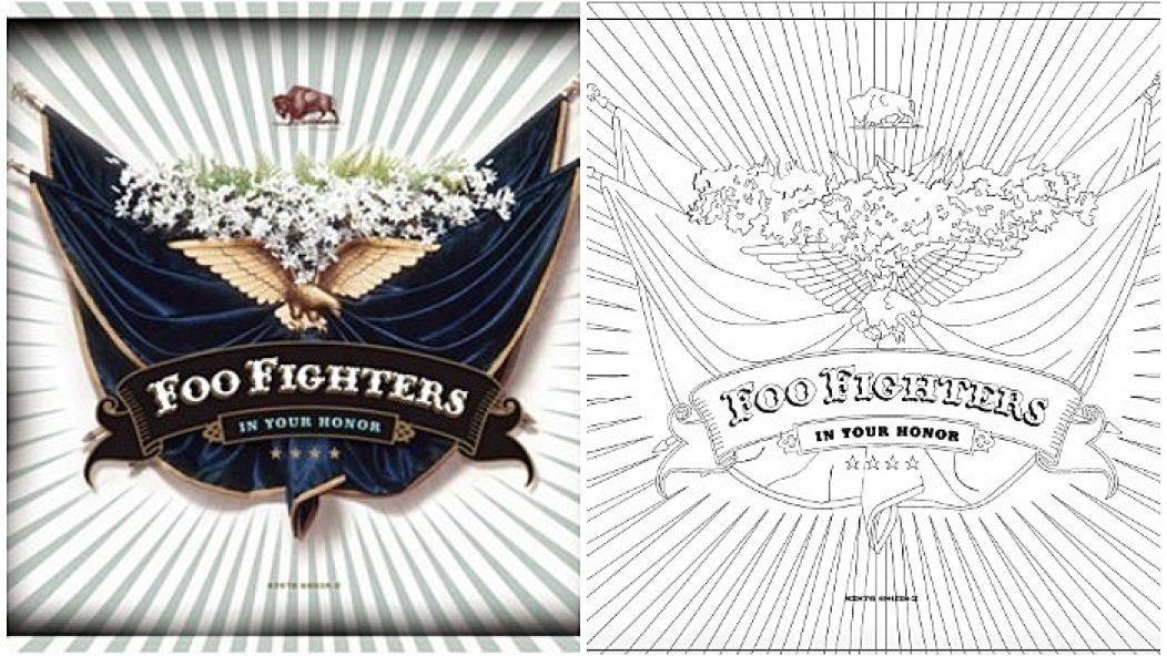 foo fighters sony music coloring book page