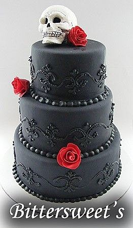 black skull cake