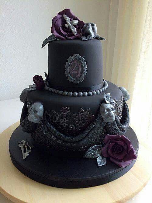black skull cake