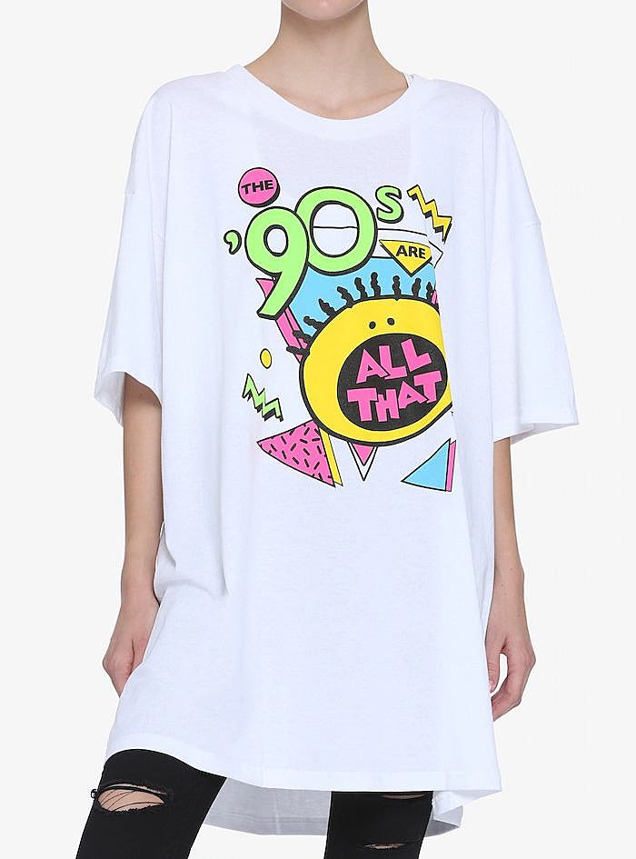  The ’90s Are All That logo oversized girls T-shirt 