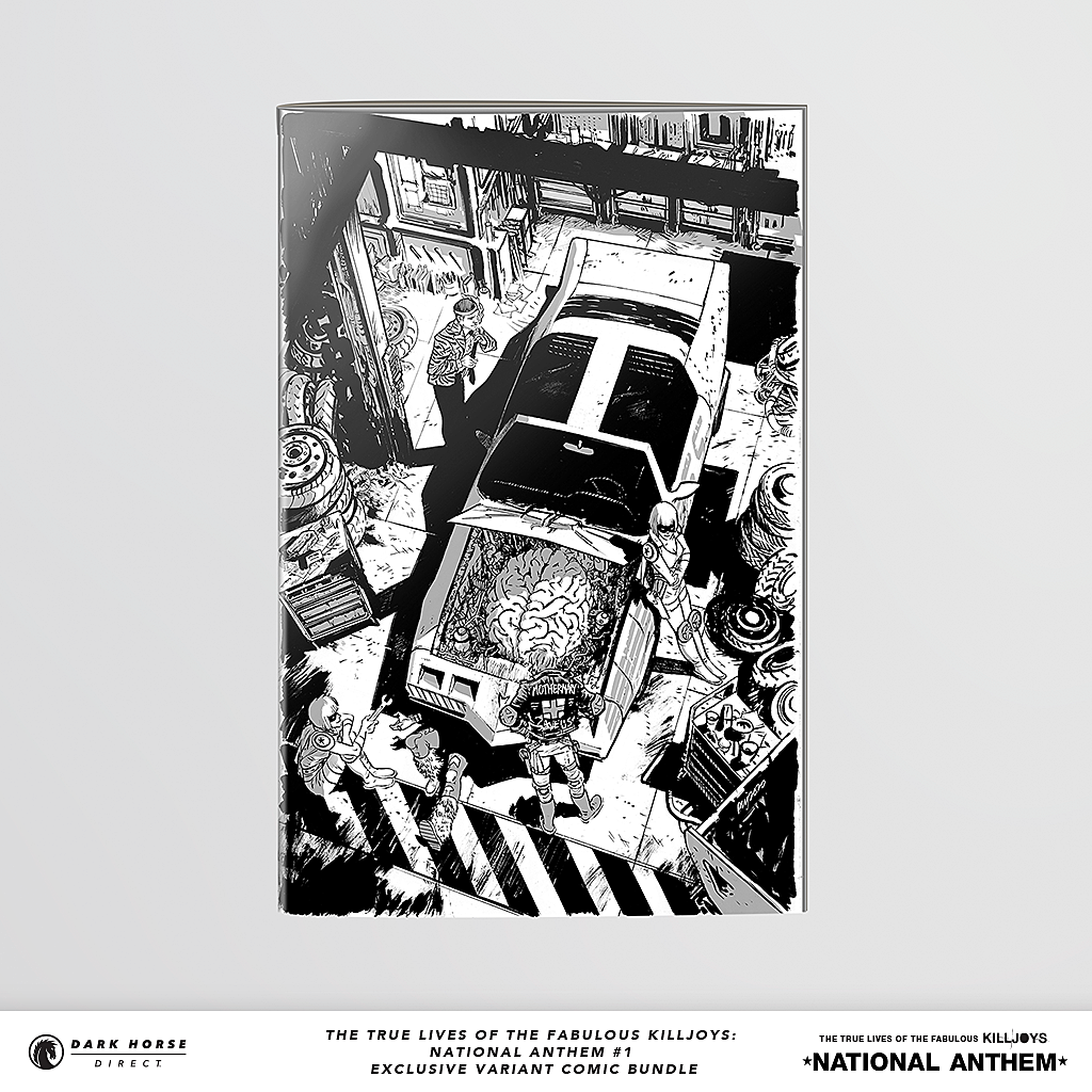 the true lives of the fabulous killjoys: national anthem black and white variant issue 1