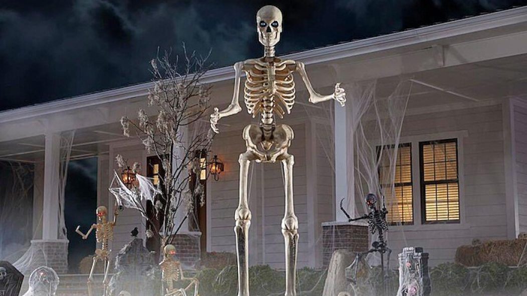 home depot skeleton halloween memes 2020