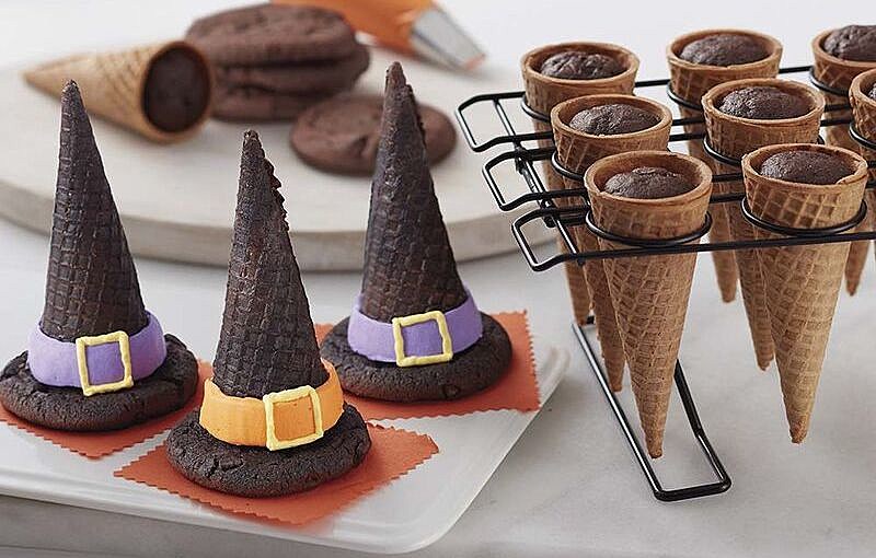 witch ice cream cone hats