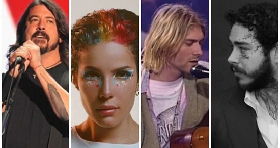 Dave Grohl, Halsey, Nirvana, Post Malone