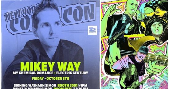 z2 comics comic con booth, mikey way