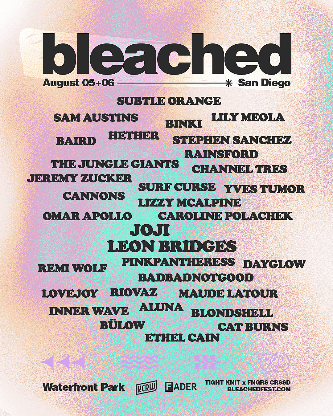 bleached music festival lineup