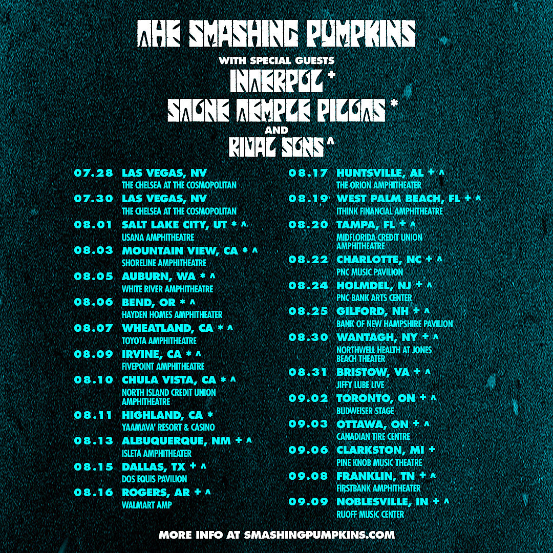smashing pumpkins tour dates