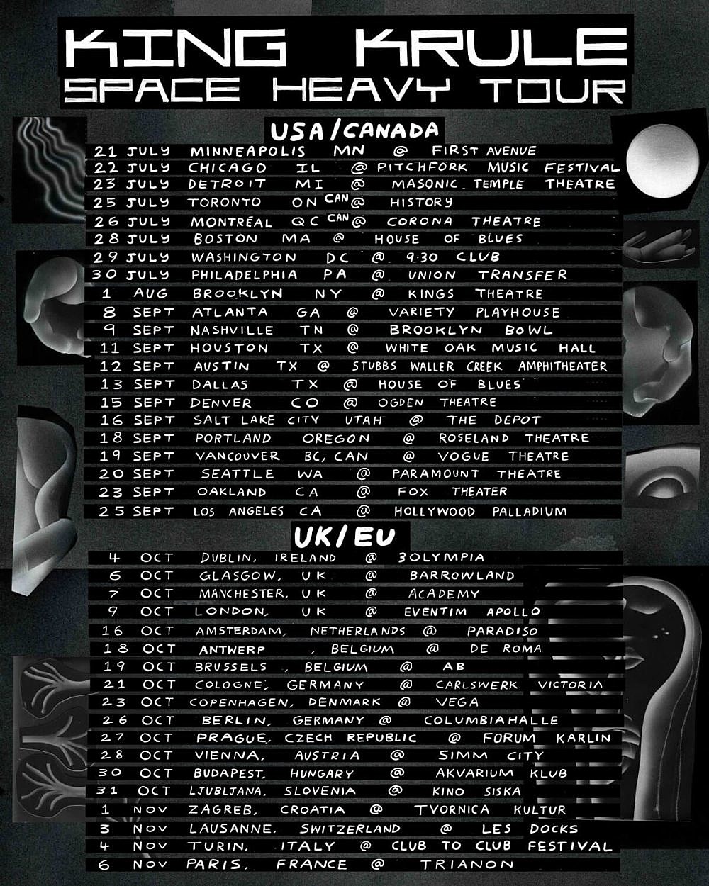 king krule 2023 tour dates