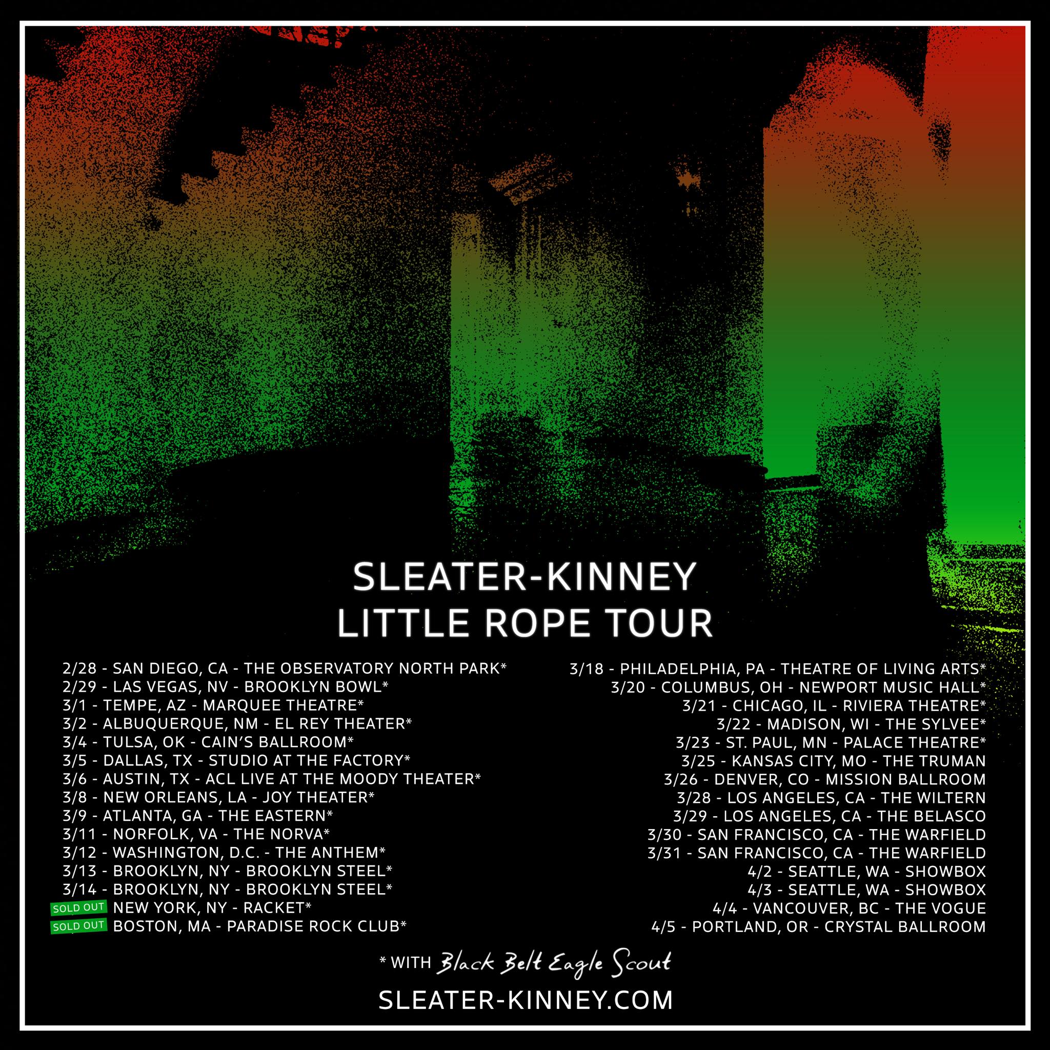 sleater-kinney tour